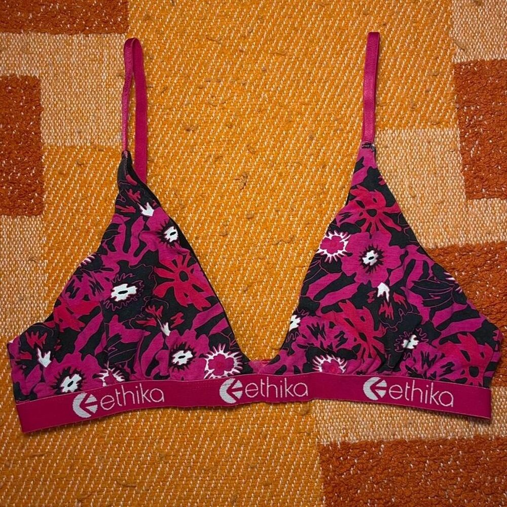 Ethika Floral Triangle Bralette Women's Medium